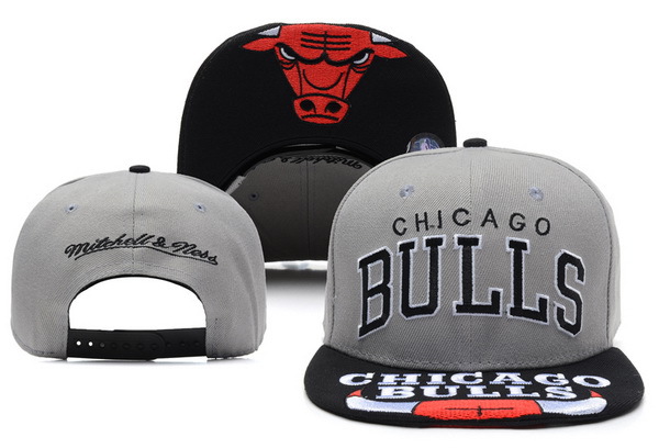 Chicago Bulls Grey Snapback Hat XDF 3